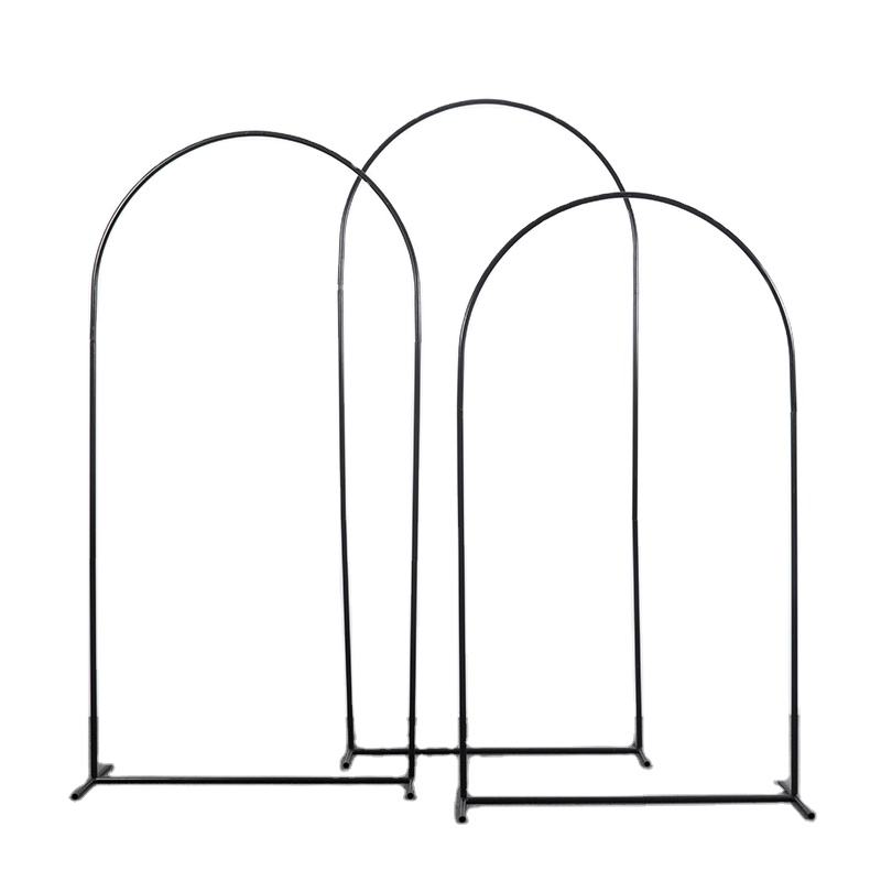 Black Arched Stage Background Decoration Iron Flower Stand Decoration Wedding Party Event Backdrop