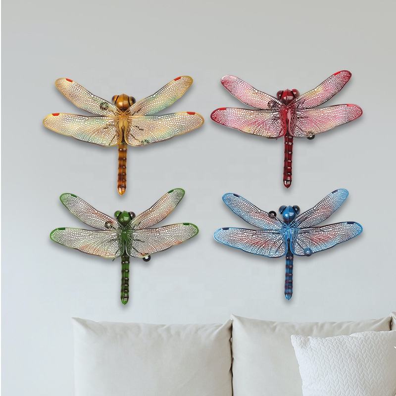 metal dragonfly wall hanging arts for home decoration