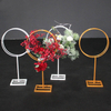 New wrought iron wedding decoration table flower decoration home decor metal vase with handle