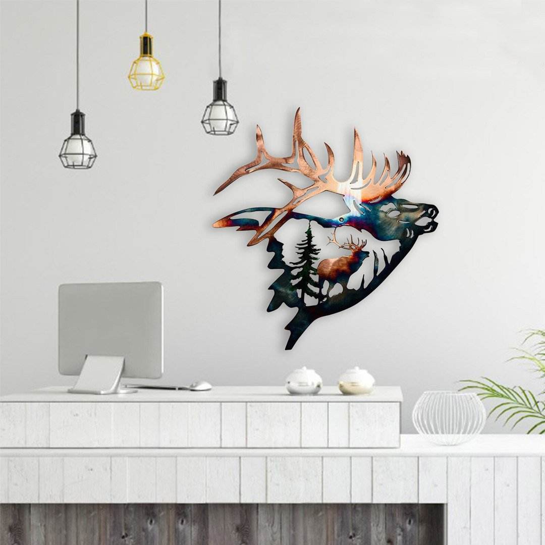 Home Decorationmodern Elk Metal Wall Art All Art Minimalist
