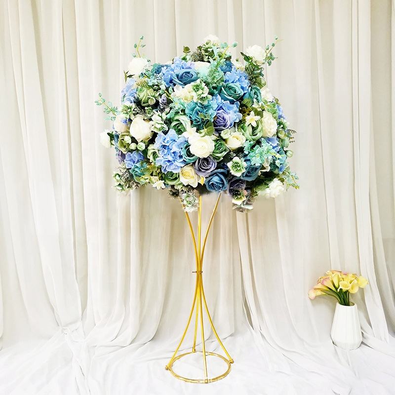 Hardware Products Wrought Iron Flower Stand Table Gold Wedding Table Decoration Centerpieces