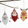 New Design Cute Santa Claus Snowman Elk Iron Art Tree Christmas Decor Small Pendant