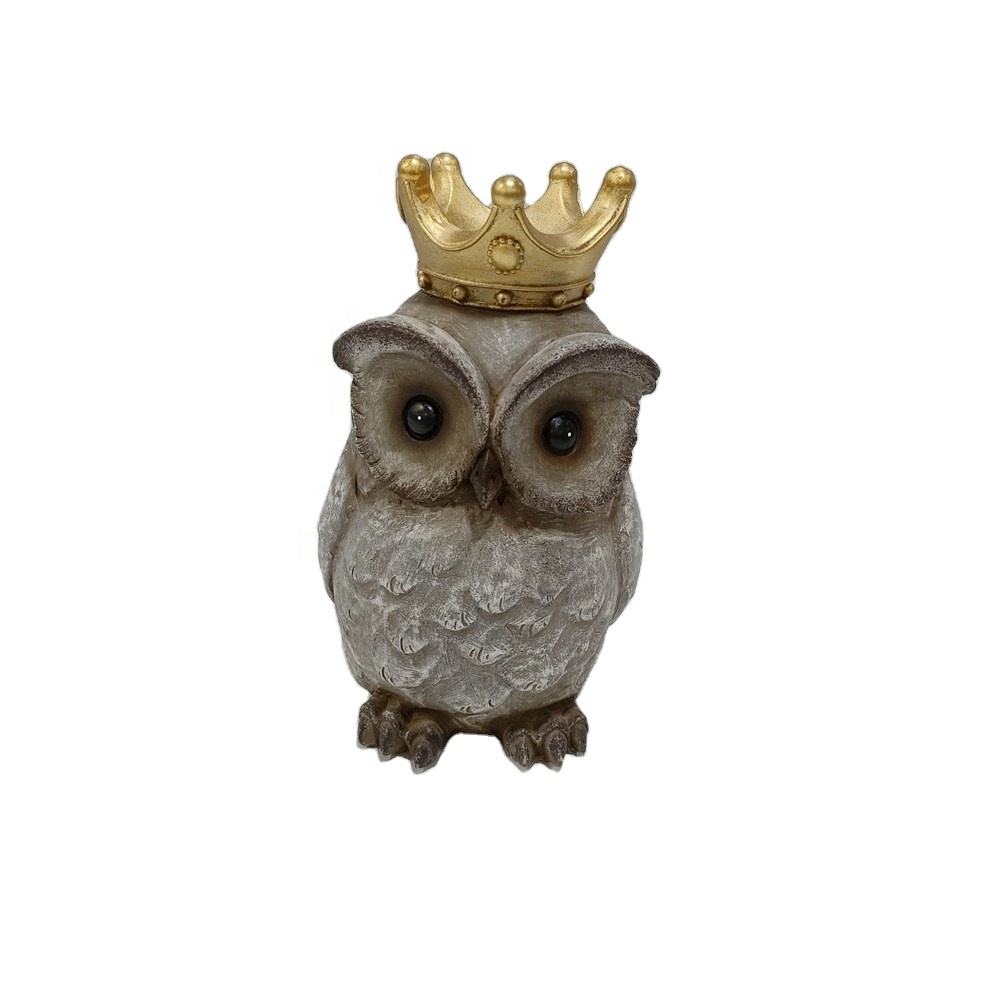 2022 New Creative King Owl Resin Art Crafts For Living Room Bedroom Office Book Shelf Tv Stand Decor Animal Sculptures