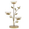 Luxury Romantic Gold Wrought Iron Leaf Bird Shaped Candle Holder For Decor Home Wedding Gifts