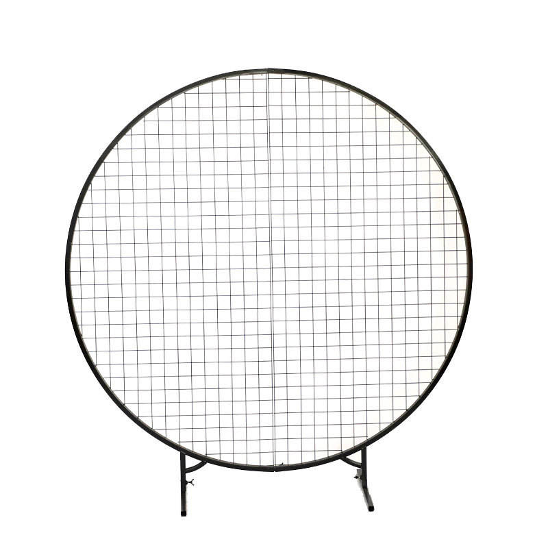 Wrought Iron Circular Screen Wedding Stage Grid Backdrop For Birthday Party