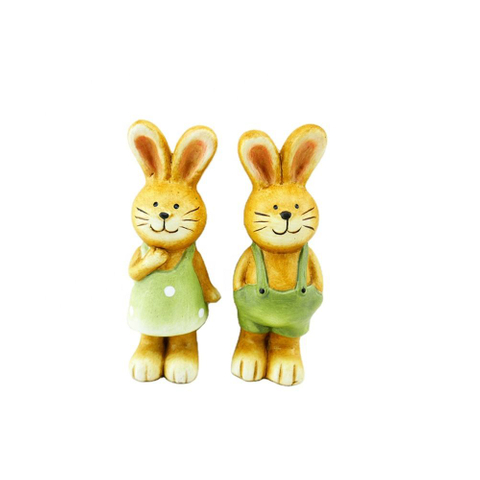 Cute Home Decor Ceramic Animal Bunny Figurines Ornaments For Handmade Easter Garden Rabbit Family Gifts