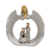 Resin Joseph Mary with Jes Figurines Holy Family And Angel Catholic Ornament 