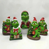 Creative Christmas Grinch Ornaments Green Monster Resin Crafts