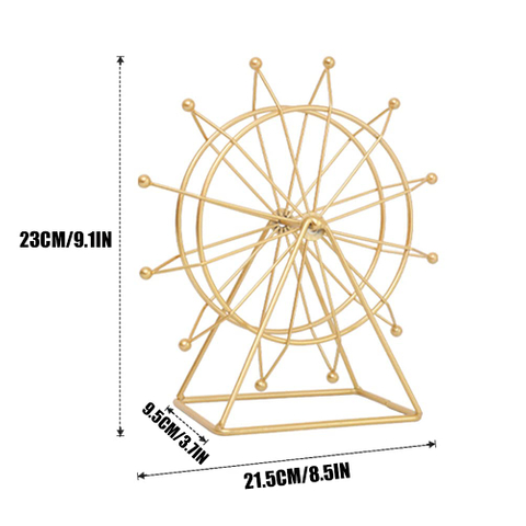 Nordic Light Luxury Simple Line Rotating Ferris Wheel Wrought Iron Decoration For Office Desktop Home Knickknacks