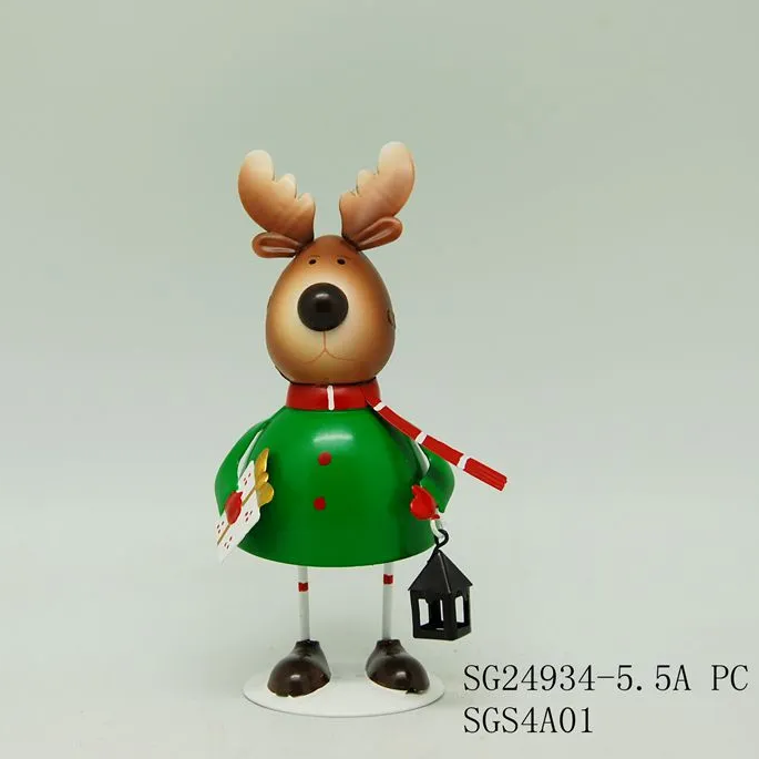 Small Size Metal Christmas Reindeer Decorations for Gifts