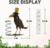 Outdoor Metal Crow Figurine Rain Gauge Stake With Plastic Tube For Yard Stakes Decor