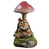 Garden Decorative Sculpture Resin Rabbit Hedgehog Mushroom Light