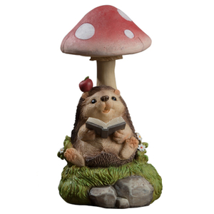 Garden Decorative Sculpture Resin Rabbit Hedgehog Mushroom Light