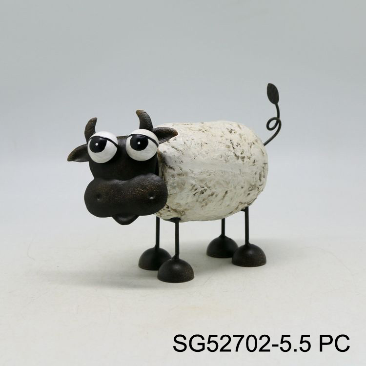 Painted Resin Craft Ornament Gift Animal Statue Cow Figurine Sculpture Sale