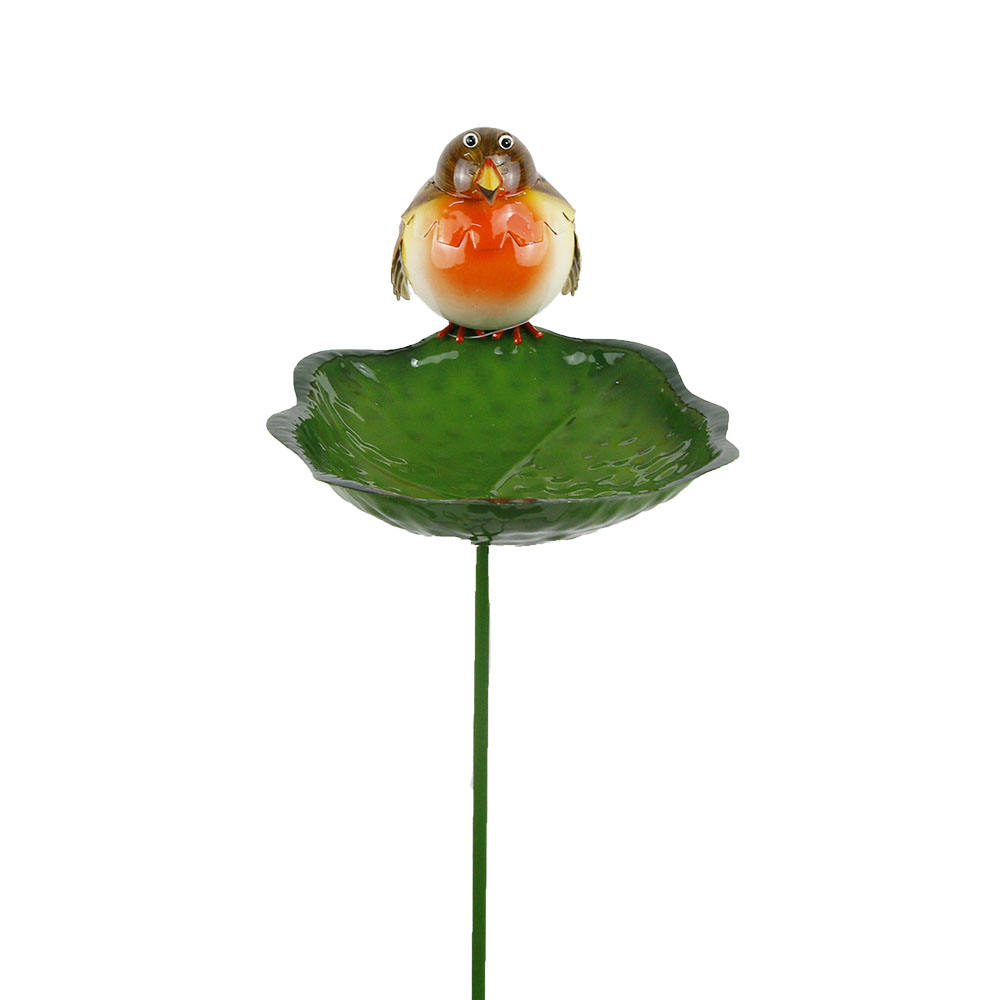 Wholesale Metal Garden Grasshopper Stakes Decorative Bird Bath For Sale