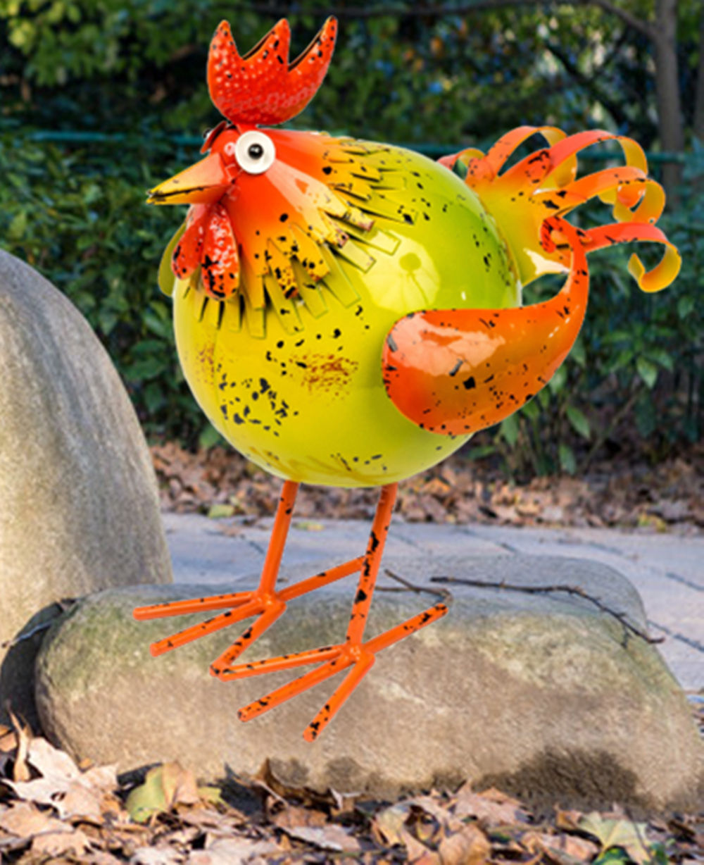 Metal chicken arts crafts outdoor decorations for garden