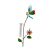 Garden Plug Bee Butterfly Flower Rain Gauge Stake Metal