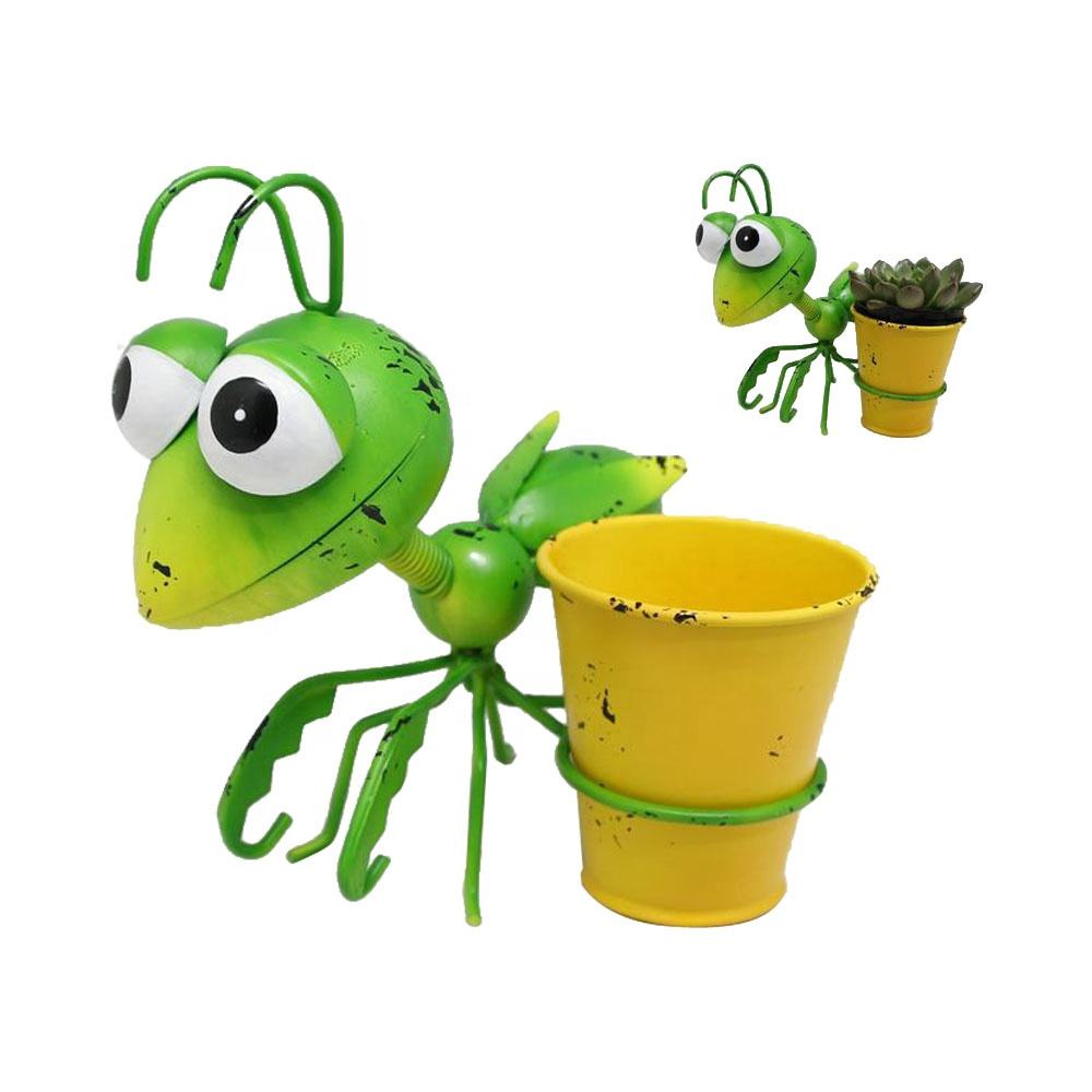 Cute Insects Metal Bugs Plant Pot Animal Decor for Indoor or Outdoors Perfect for Succulents Tropical Plants