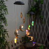Solar Moon Wind Chimes Outdoor Lights Waterproof Hanging Decorations Wind Chimes Hanging