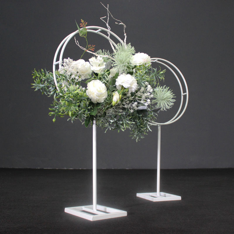 New wrought iron wedding decoration table flower decoration home decor metal vase with handle