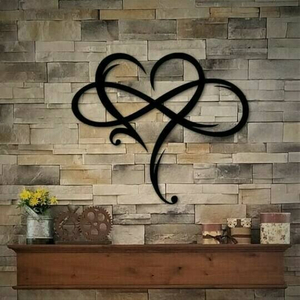 Metal Heart Infinity Sign Iron Decor Wall Pictures Wall Art Living Room