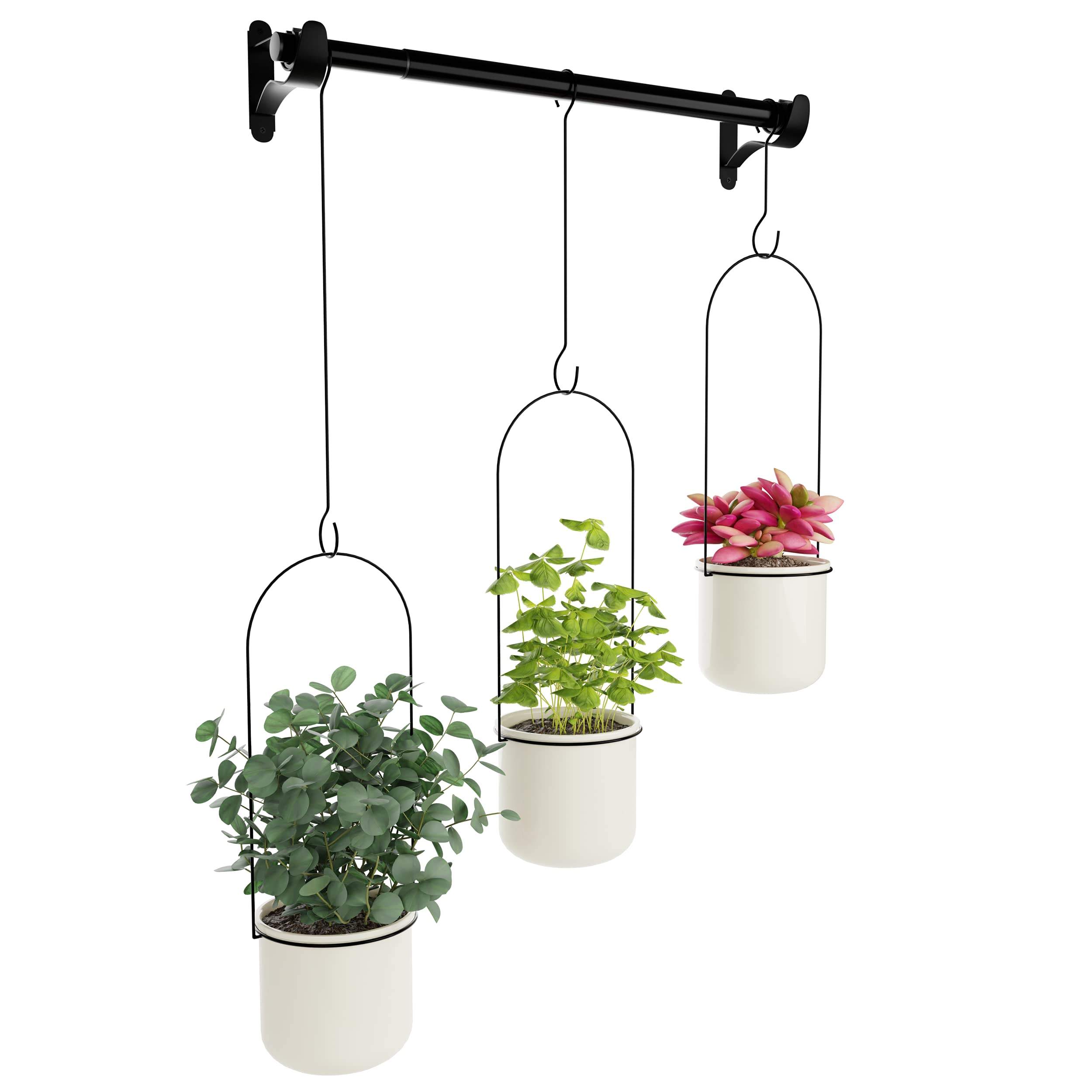 New Custom 3 Pcs Modern Metal Hanging Flower Pot Holder Home Decor Succulents Vine Plants