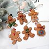 Resin Gingerbread Man Small Pendant Christmas Tree Decoration Festival Novelty Decorations