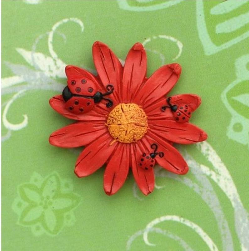 Resin Flowers Finishing Refrigerator Stickers Decoration Pastoral Daisy Fridge Magnets