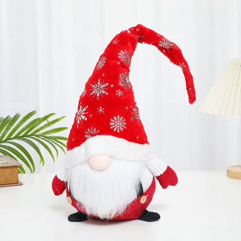 Wholesale Christmas Dwarf Wearing Snowflake Hats for Decor