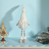 Wholesale Silver and White Striped Plush Gnomes Snowflake Hat Long Legs Celebration Gift