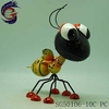 Cute Metal Iron Home Garden Decorative Black Color Ant Ornaments