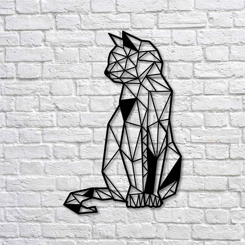 Carved Metal Wall Art Cat Interior Home Decor Crafts Wall Pictures Frames Wall Art Living Room