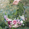 Artificial Flower Hanging Floral Hoop Wreath Set Of 3 Artificial Rose Peoney