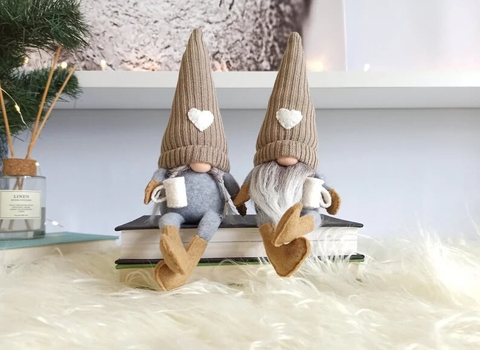 Handmade Holding Cup Dwarf Dolls Plush Living Room Ornaments Holiday & Seasonal Decor
