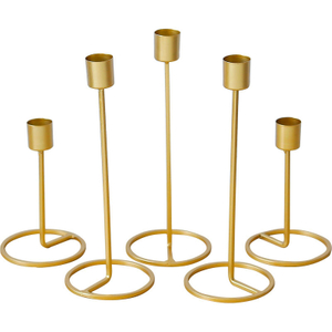 Nordic Wrought Iron Decoration Golden Table Decoration Wedding Gift Home Decor Candle Stick Holders