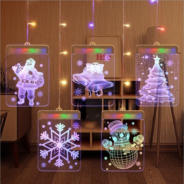 Led Christmas Light Home Decoration 3D Ice Strip Light String