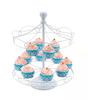 Rotatable Small Cake Stand 12 Cups Wrought Iron Party Turntable Stand For Cake