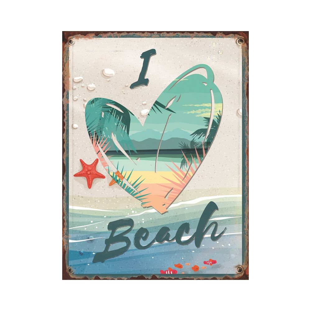 Hot Selling Retro Customized 30x40 Cm Outdoor Summer Holiday Metal Tin Sign