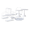 Set Table Tray Display Stand Wrought Iron Decoration Wedding Two Tier Silver Cake Stand Dessert