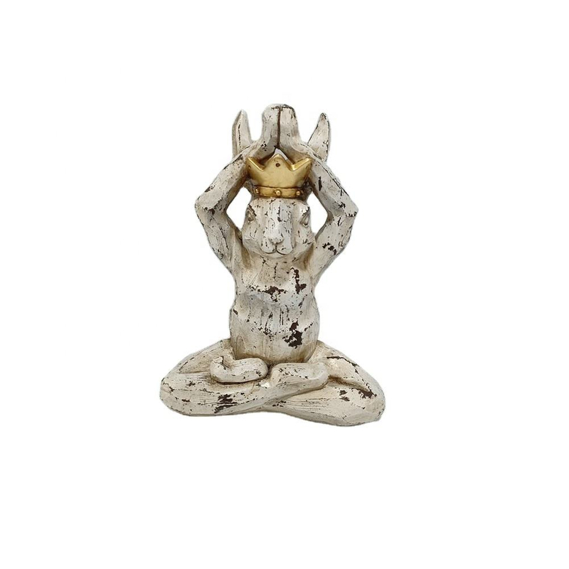 Outdoor Abstract Art Yoga Poses Rabbit Elephant Resin Statue For Patio Lawn Yard Porch Ornament