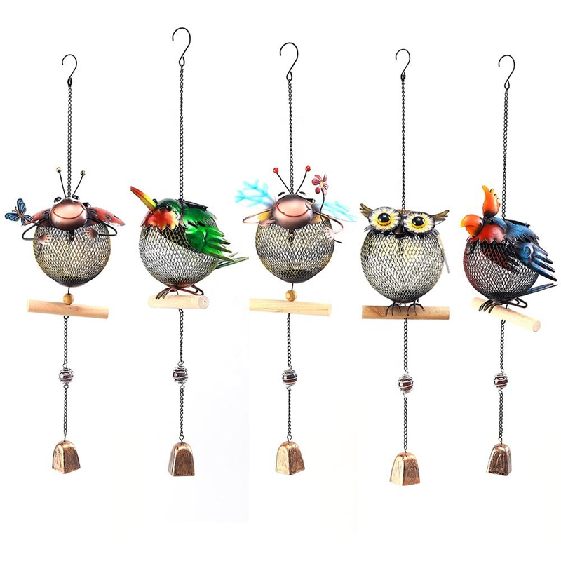 Outdoor Hanging Cute Metal Animal Shaped Mesh Feeder For Garden Yard Bird Lovers Decoration