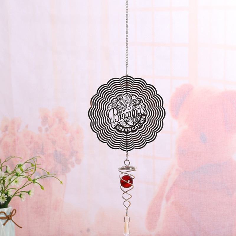 Outdoor Hanging Multiple Styles 3D Stainless Steel Garden Wind Spinner For Backyard Kinetic Yard Art Decor Gifts