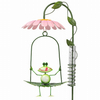 Outdoor Metal Swing The Frog Figurine Rain Gauge Stake With Plastic Tube For Yard Garden Stakes Decor