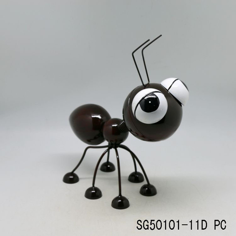 Cute Metal Iron Home Garden Decorative Black Color Ant Ornaments