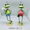 Metal Yard Art Frog Garden Statues Funny Animal Figurine Suitable for Indoor Living Room Windowsill Lawn Decor