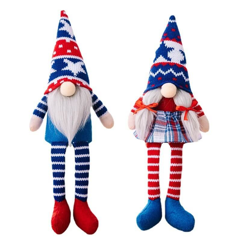 Wholesale July 4th Sitting Plush Dwarf Dolls To Celebrate Independence Day