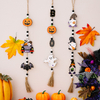 Handmade Halloween Wooden Dwarf Beaded Pumpkin Pendant for Wall Or Door Decor