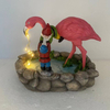 Gnomes Flamingo Solar Powered Flamingos Light Up Garden Decoration Resin Crafts