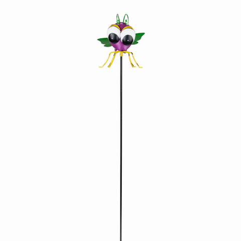 Handmade Purple Metal Butterfly Garden Art Decorations Stake