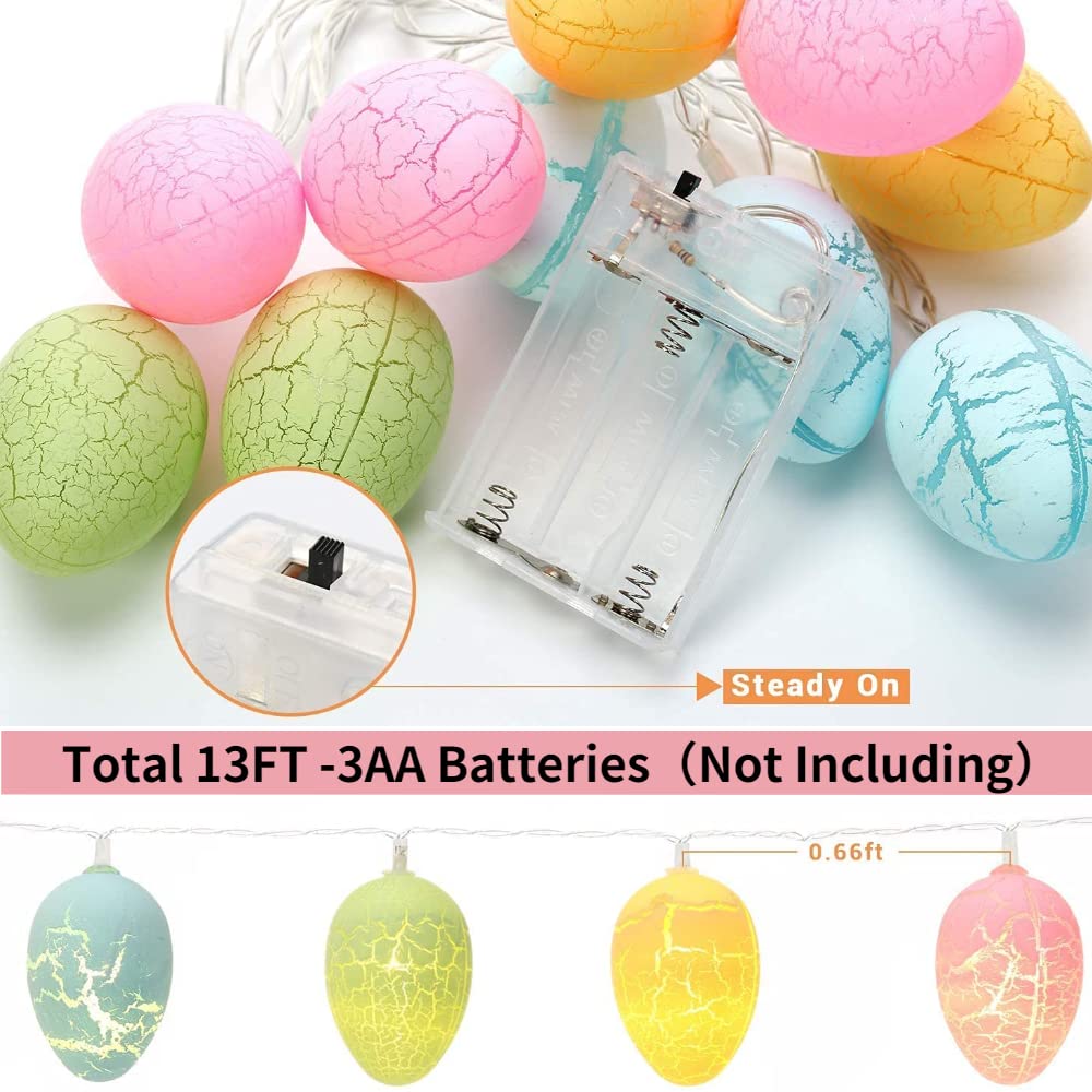 Home Decor Battery Powered Bunny Led Easter Eggs Fairy String Lights For Yard Party Classroom Kids Gifts